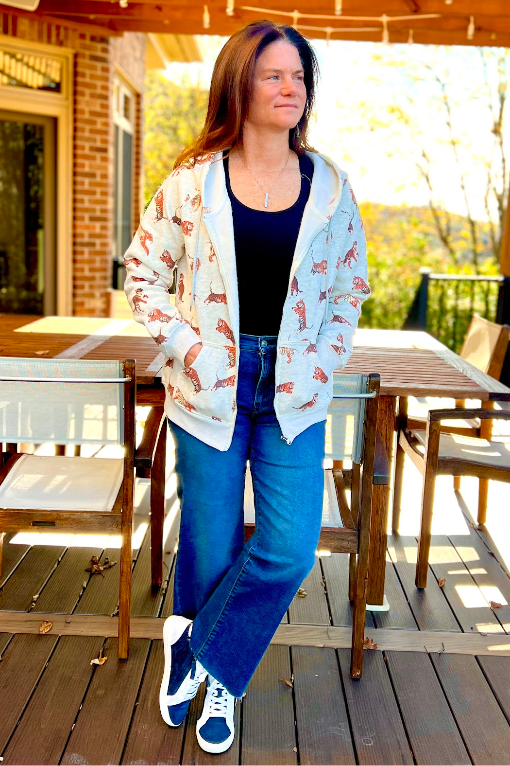 SM Wardrobe Tiger Zip Up Hoodie