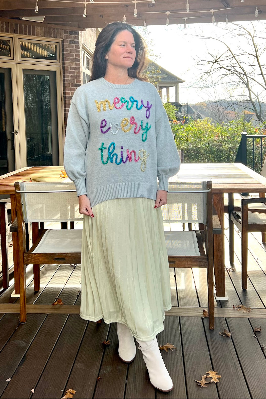 Peach Love CA Pleated Maxi Skirt