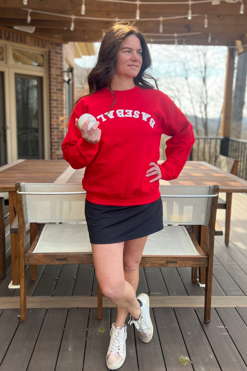 Gildan Baseball puff sweatshirt