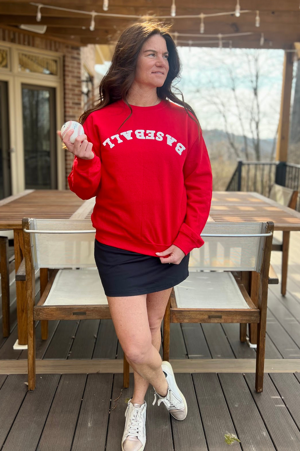 Gildan Baseball puff sweatshirt