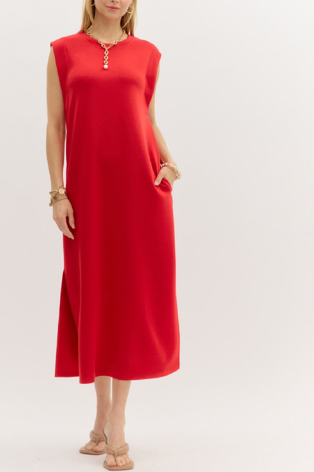 Entro Solid maxi dress
