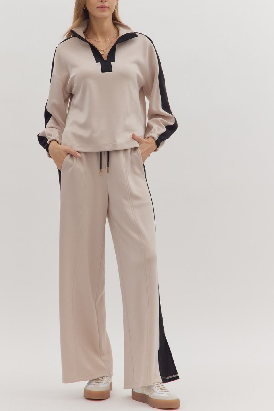 Entro Contrast Stripe Pants