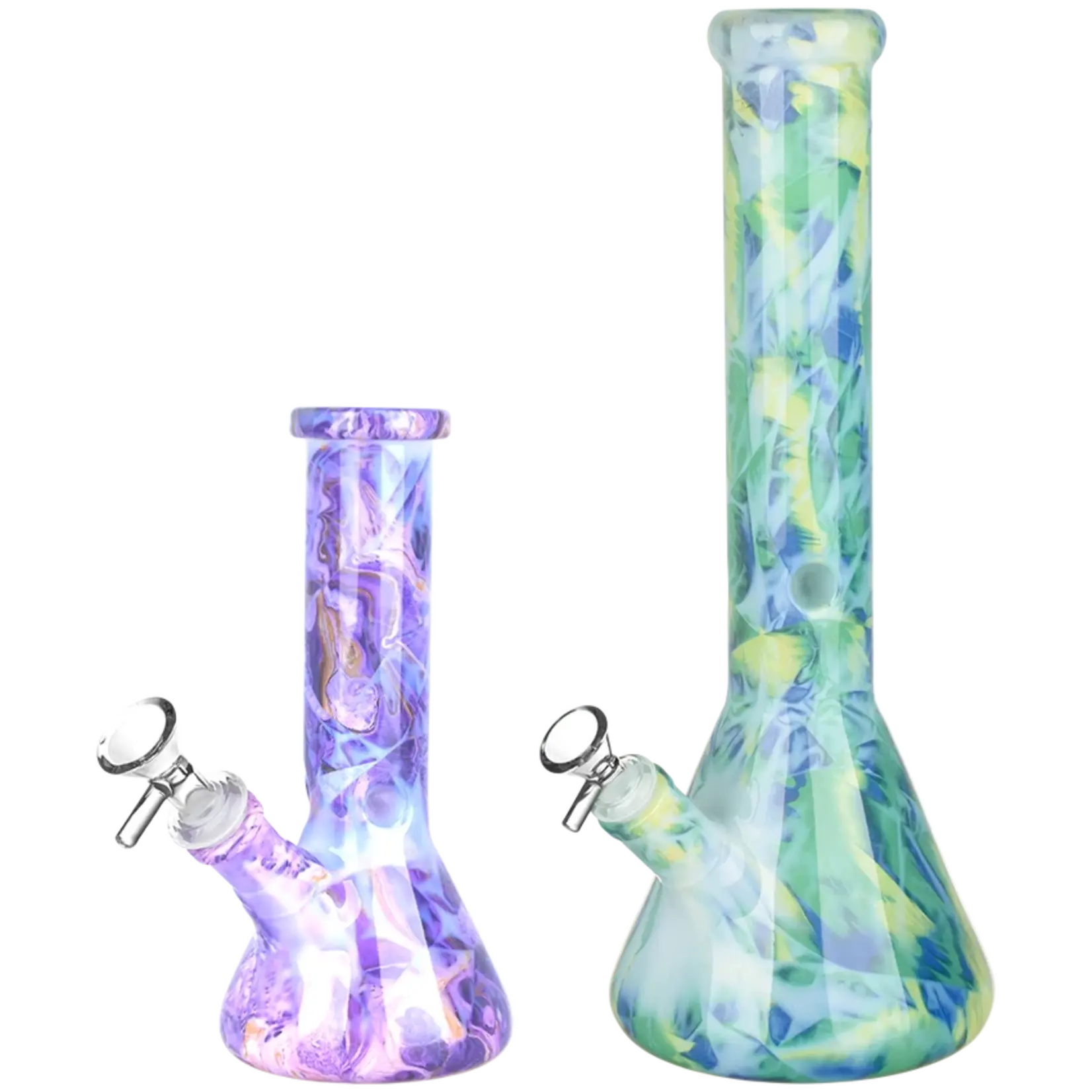 AFG Glass Marbled Glass Beaker Water Pipe