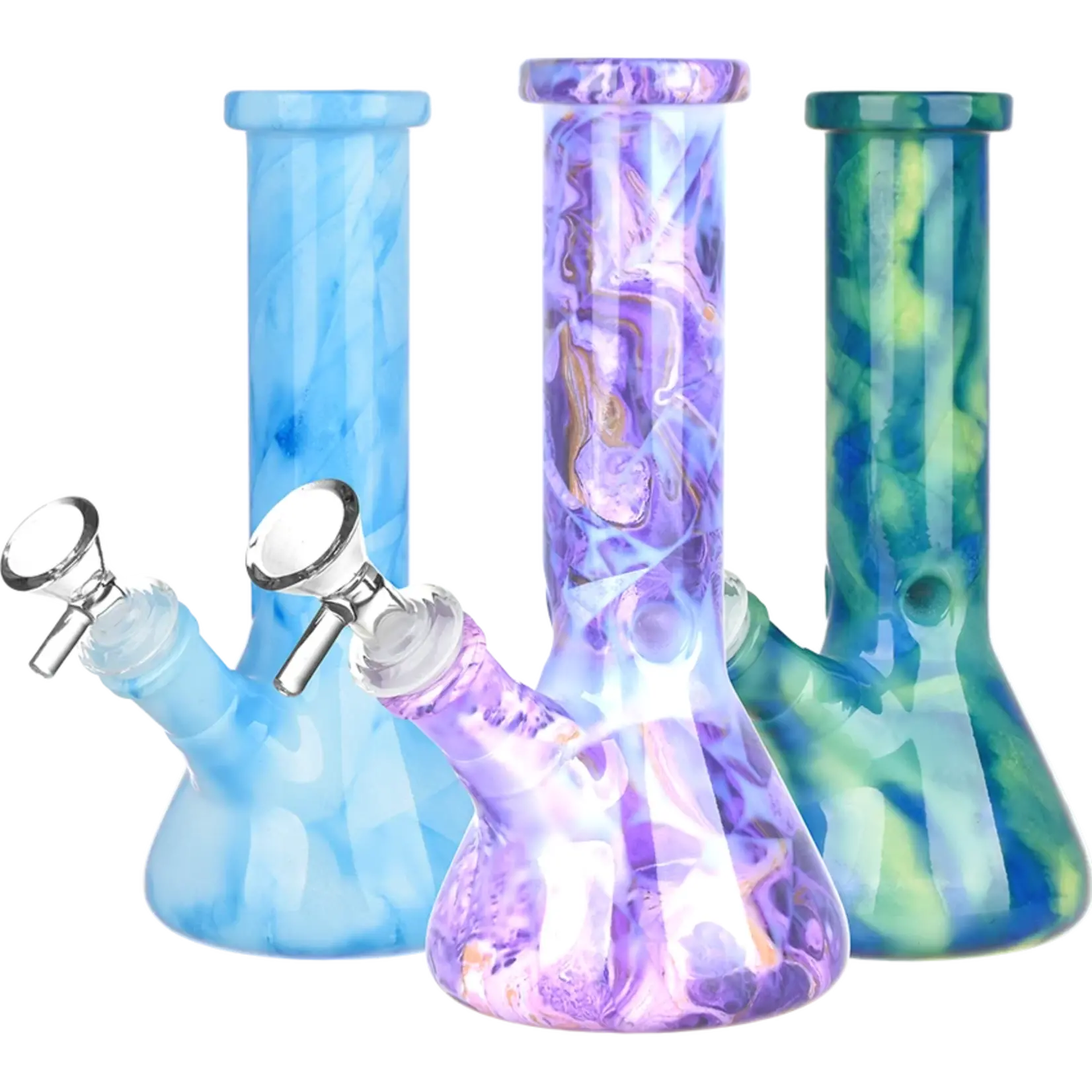 AFG Glass Marbled Glass Beaker Water Pipe