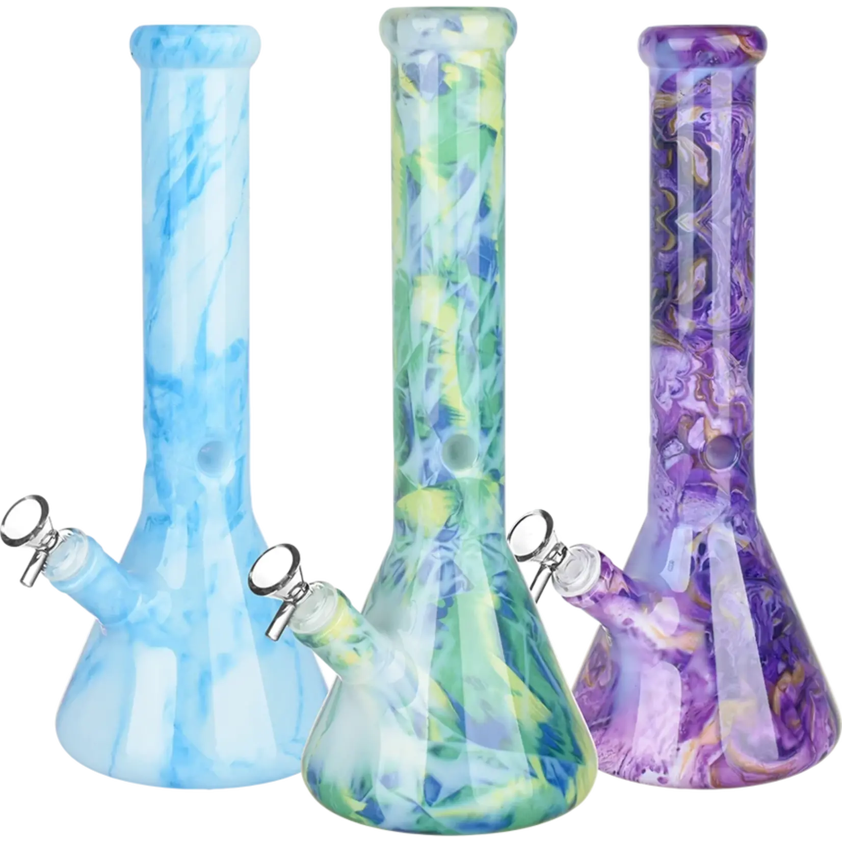 AFG Glass Marbled Glass Beaker Water Pipe
