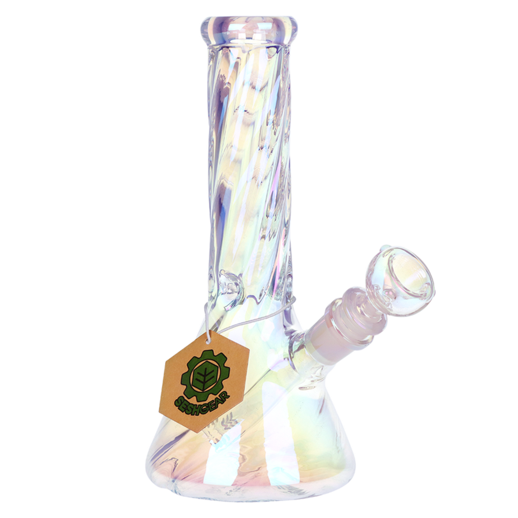 SeshGear 8.5" Positive Twist Glass Beaker Water Pipe
