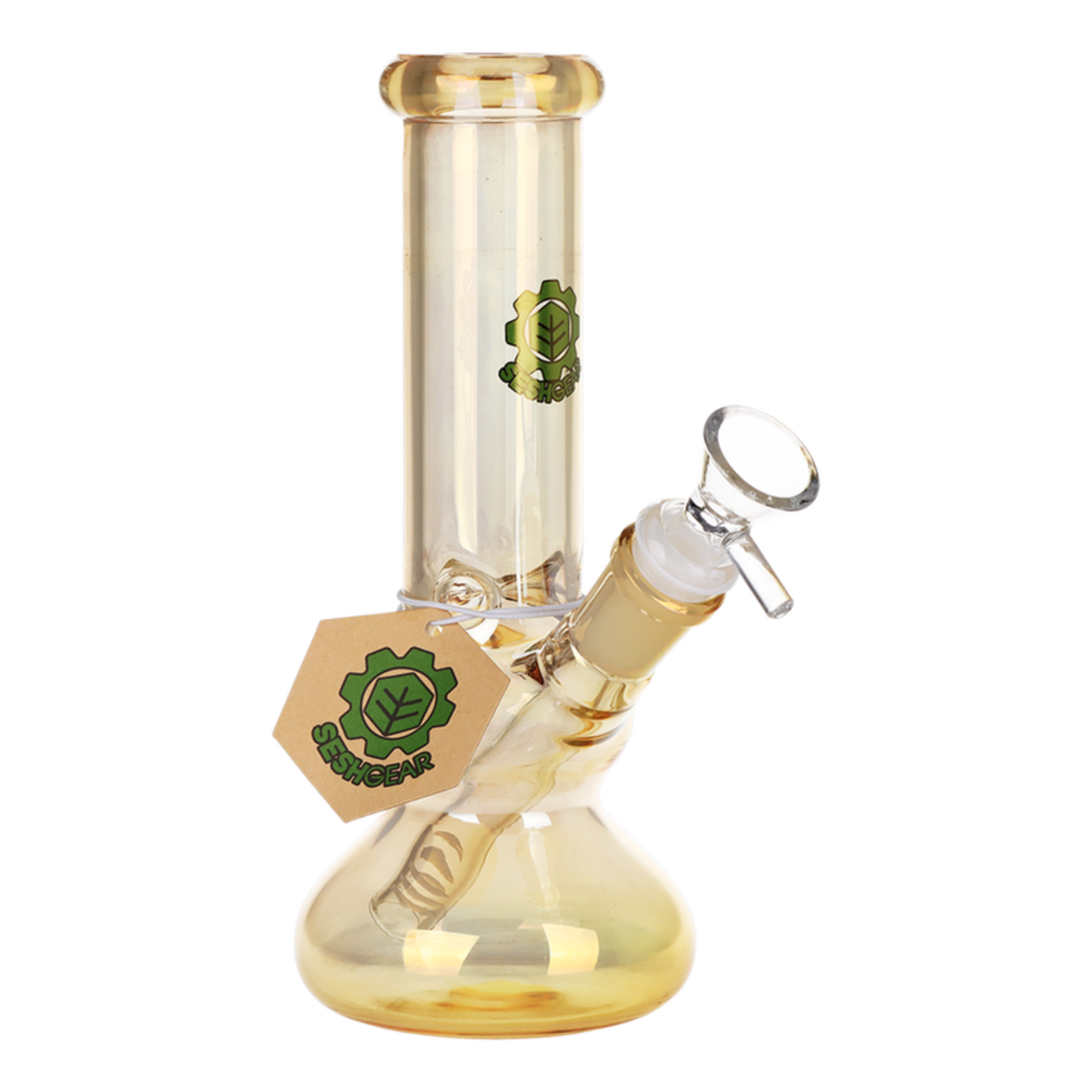 SeshGear 8" Double Bubble Electroplated Glass Water Pipe
