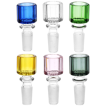 AFG Glass 14mm Art Deco Faceted Herb Slide - Assorted