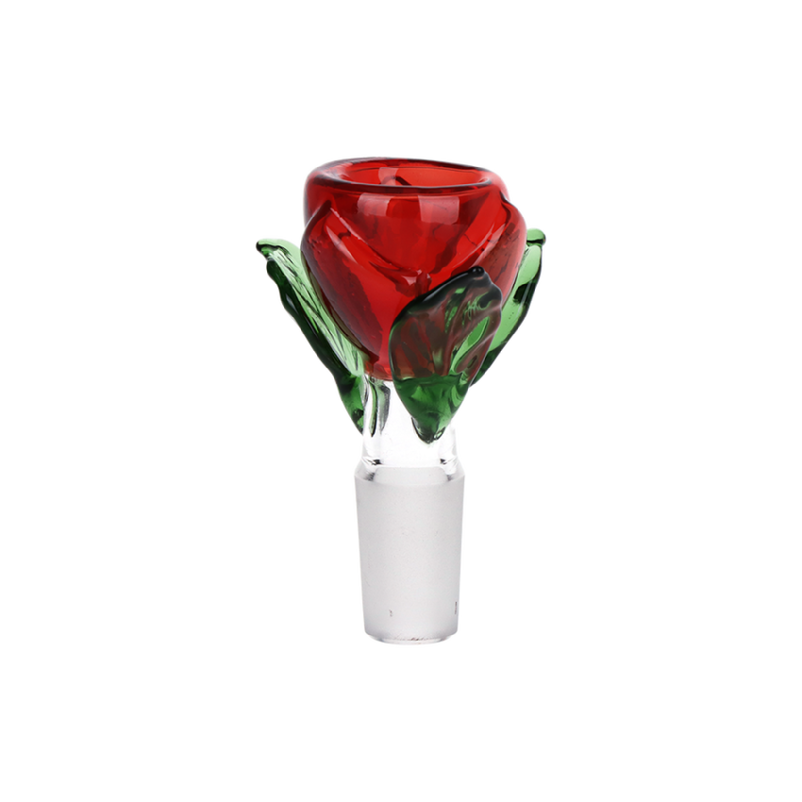 AFG Glass 7" Rose in Vase Glass Water Pipe