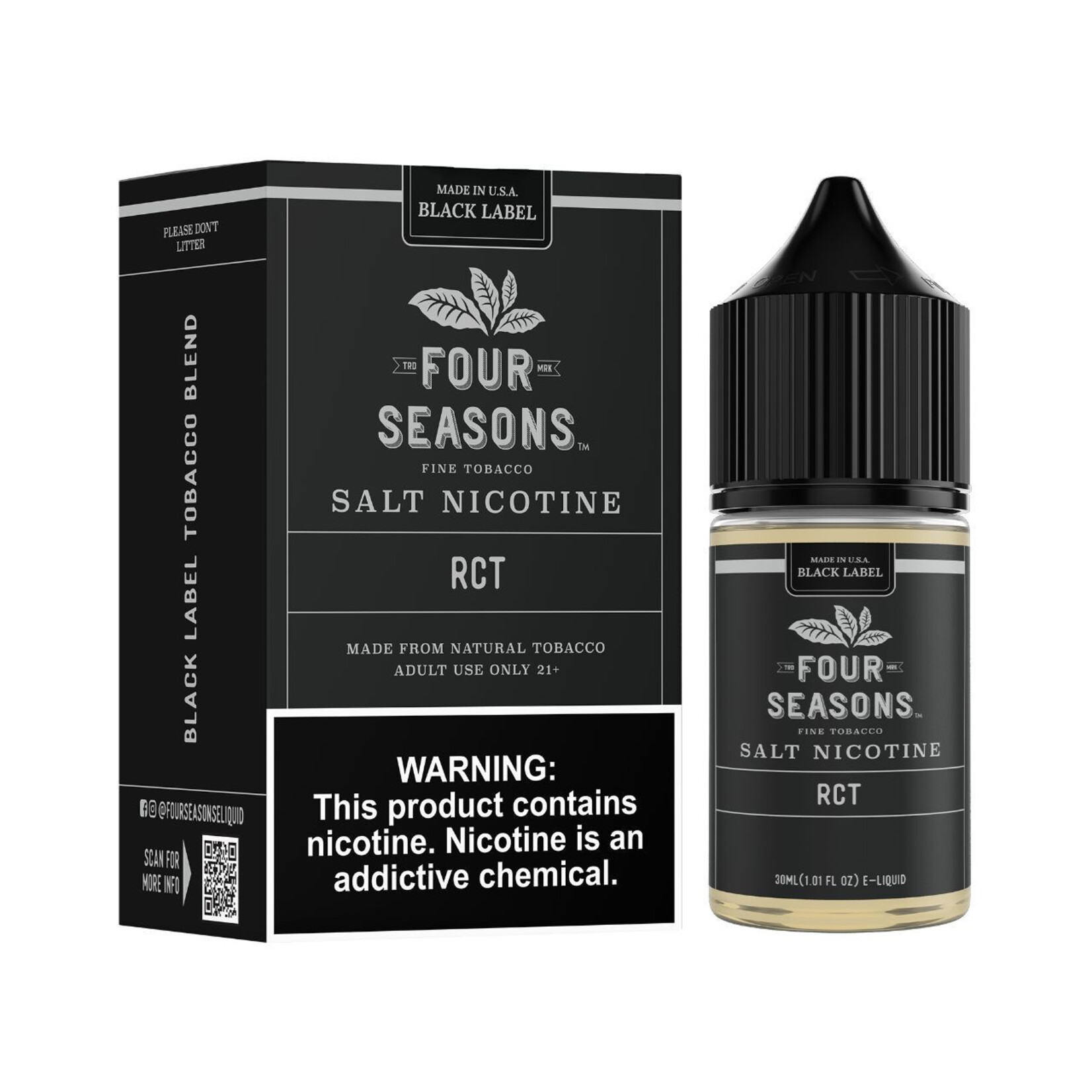 Four Seasons RCT Black Label Salt 30ml 30mg
