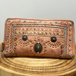 Art n Vintage Tulsa Zip Wallet - Taupe