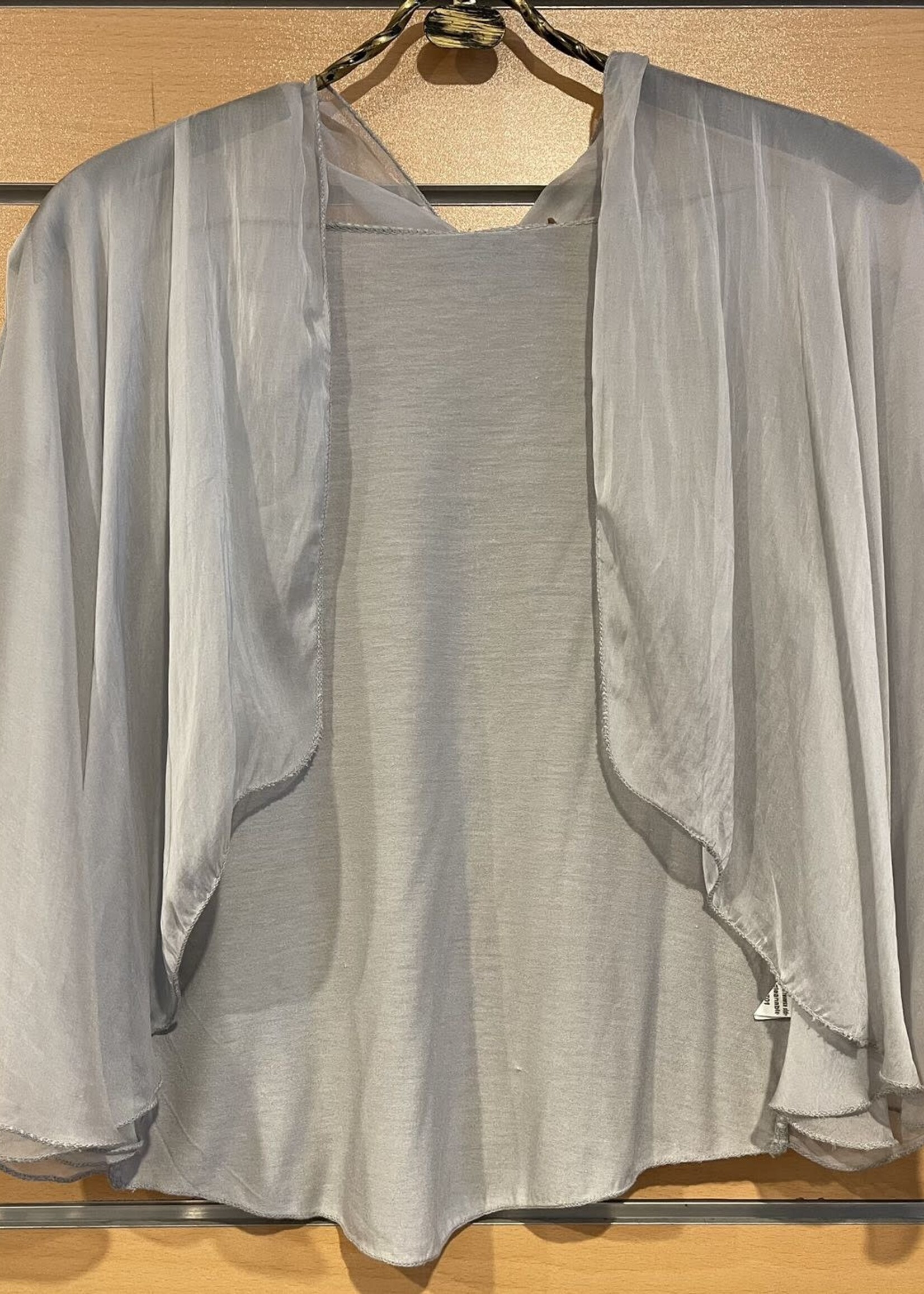 La Strada Light Grey silk blend Cardi
