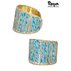 Reya Jewellery Reya Cuff Bracelet Metal Blue City