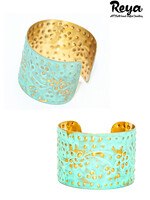reya Reya Cuff Bracelet Metal Mystic India|Beautifully hand crafted| Enamelled Brass & copper