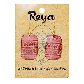 Reya Jewellery Reya Earrings Metal Indian Red Dust