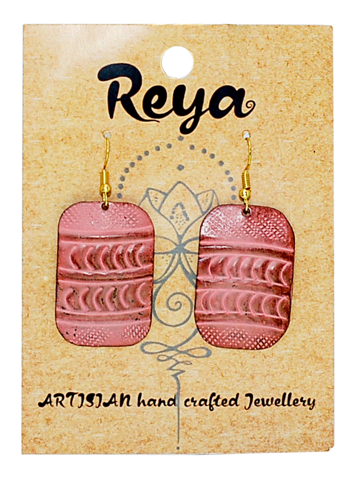 Reya Jewellery Reya Earrings Metal Indian Red Dust