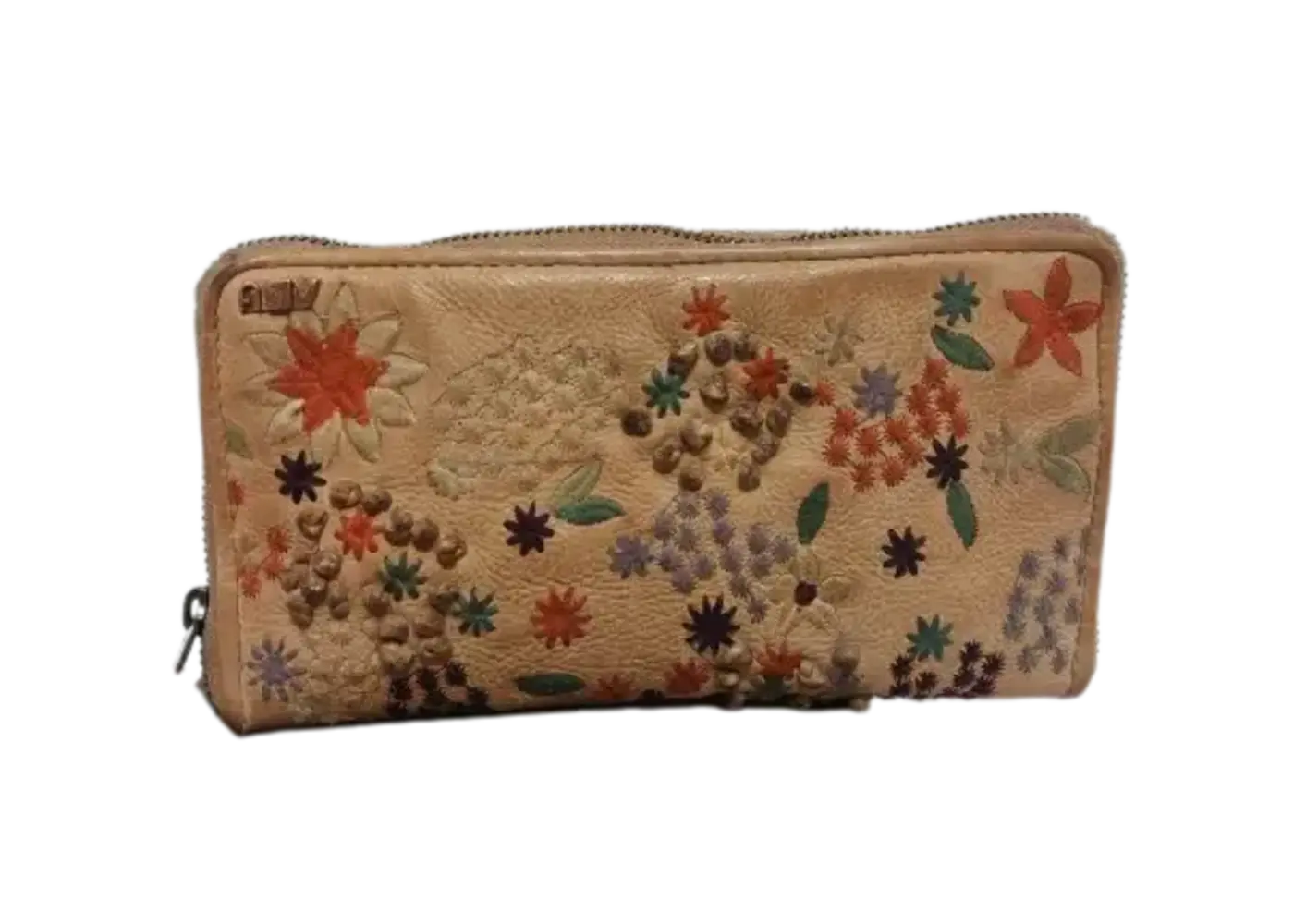 Art n Vintage Lulu zip wallet - Cream