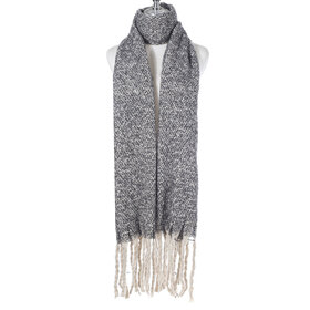 Ivys Clothing & Fashion Accessories Grey & Cream winter scarf
