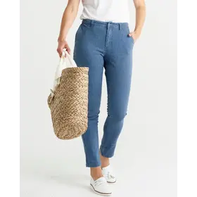 Betty Basics Masha Straight Crop Jeans - Denim Stripe