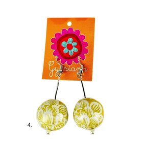 Anna Chandler Design Bobble Boho Earrings - Ochre