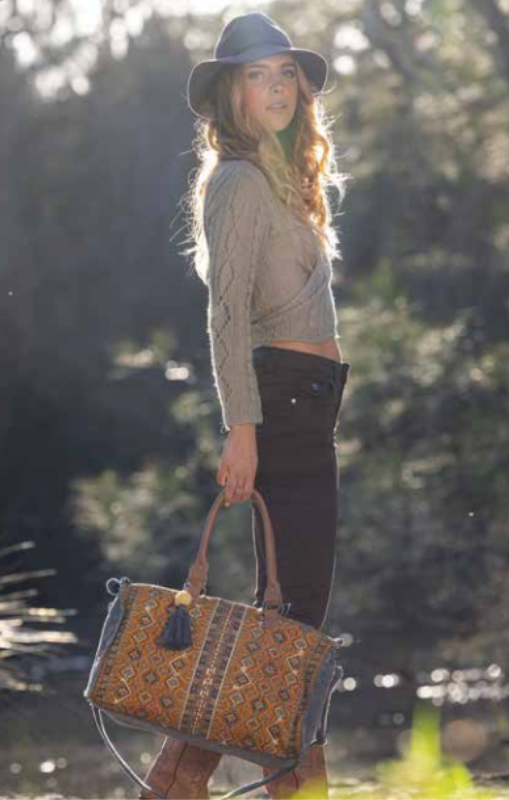 Large Denim Travel Bag