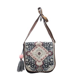  Denim/Pink Boho Shoulder Bag