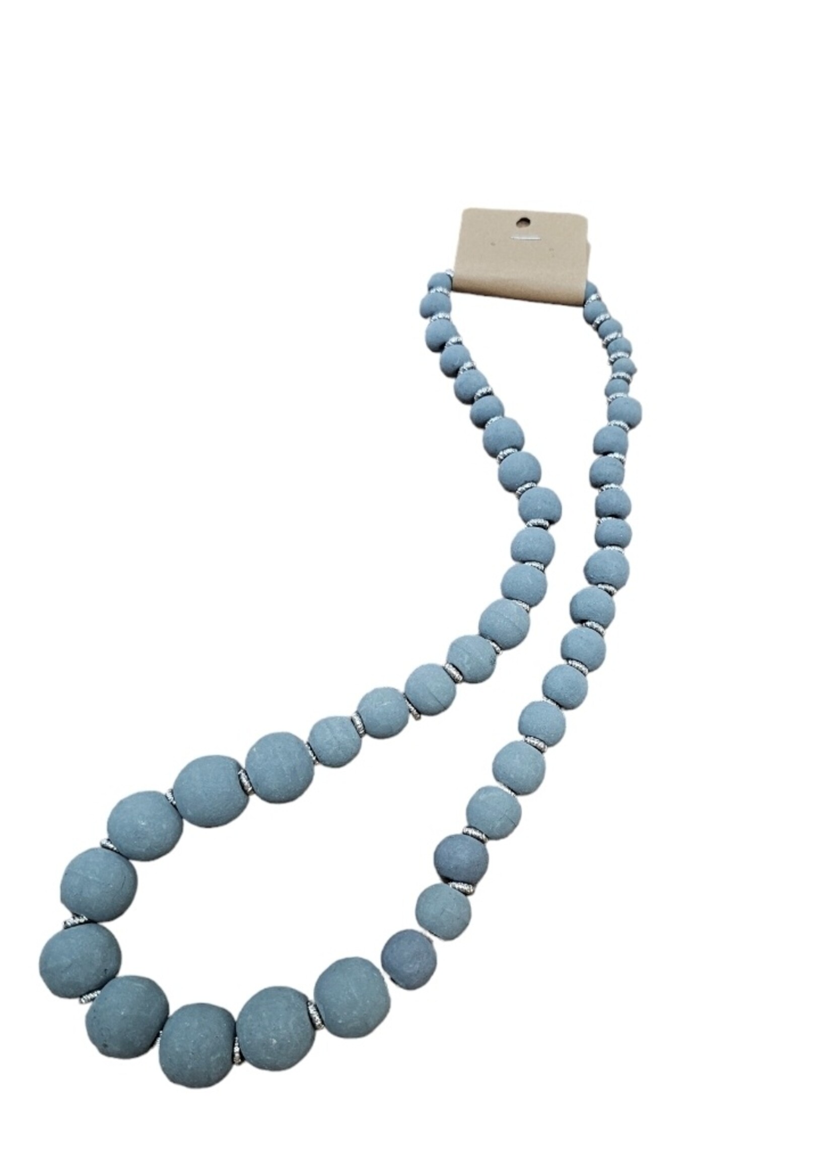 Grey chunky best sale necklace