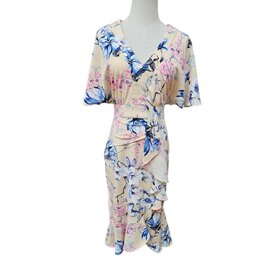 Miss Anne Yellow Floral Cocktail Dress