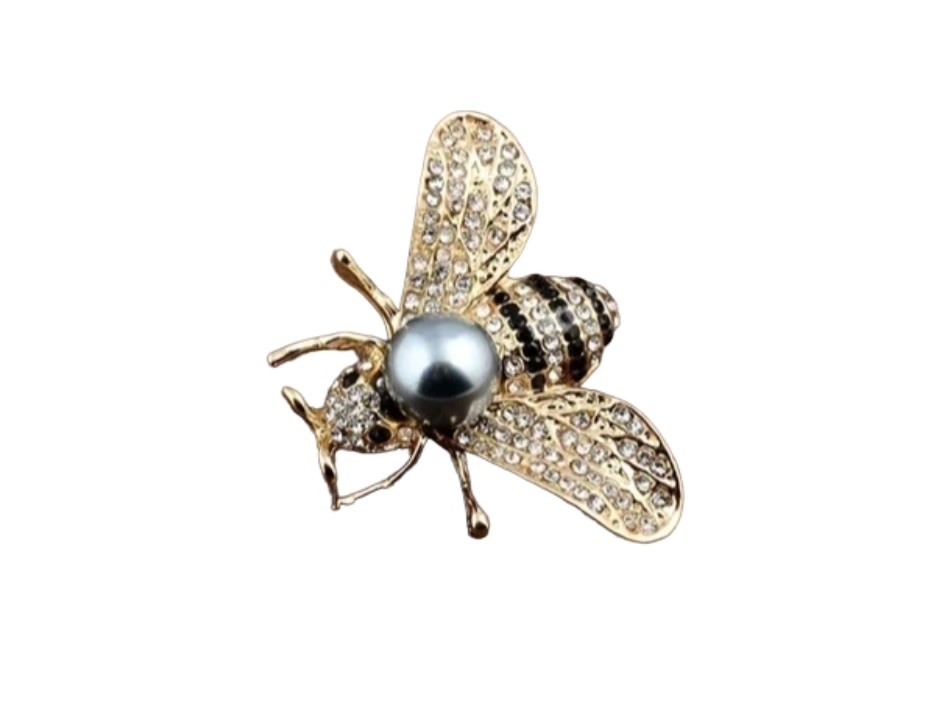 Little Secrets Bee Brooches with Pearl