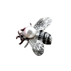 Little Secrets Bee Brooches with Pearl