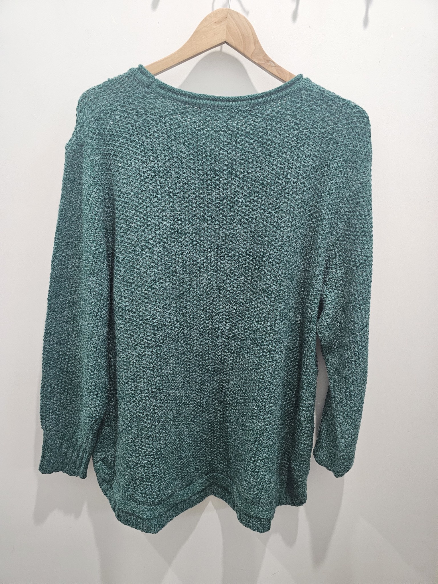 Willow Tree Button Detail Knit Jumper Teal - Size XL