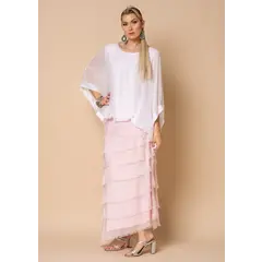 Imagine Fashion Fifi Silk Skirt in Blush