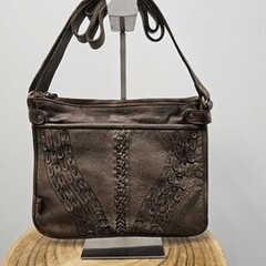 Art n Vintage Sandy zip crossbody handbag - Mud
