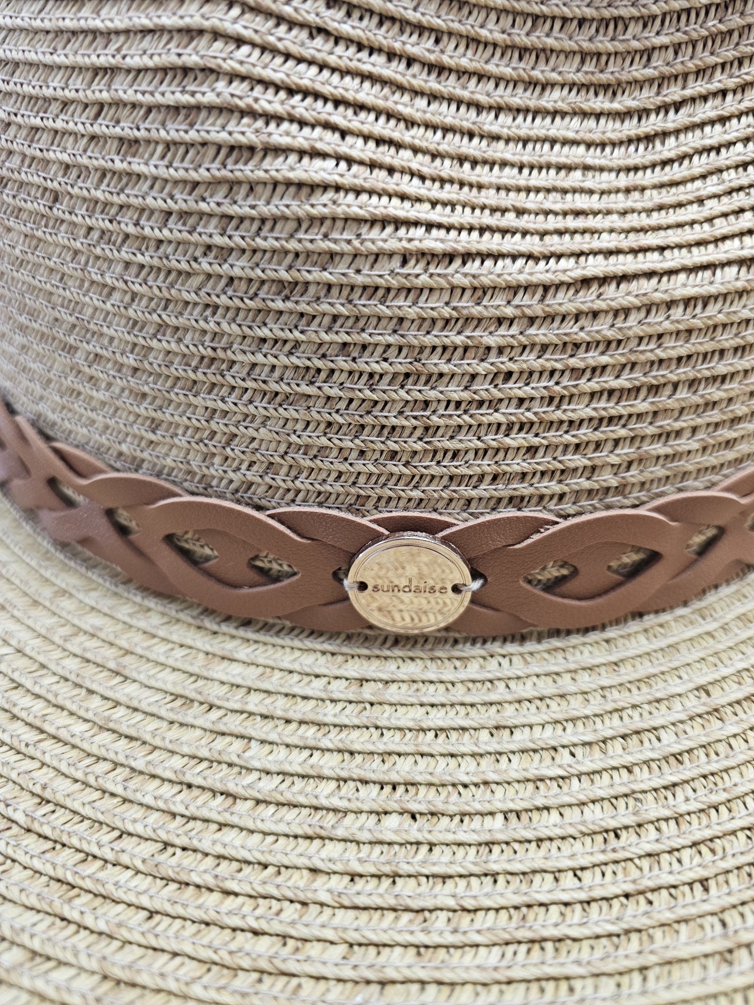 Sundaise Hats Hazel Panama Hat Caramel Braid