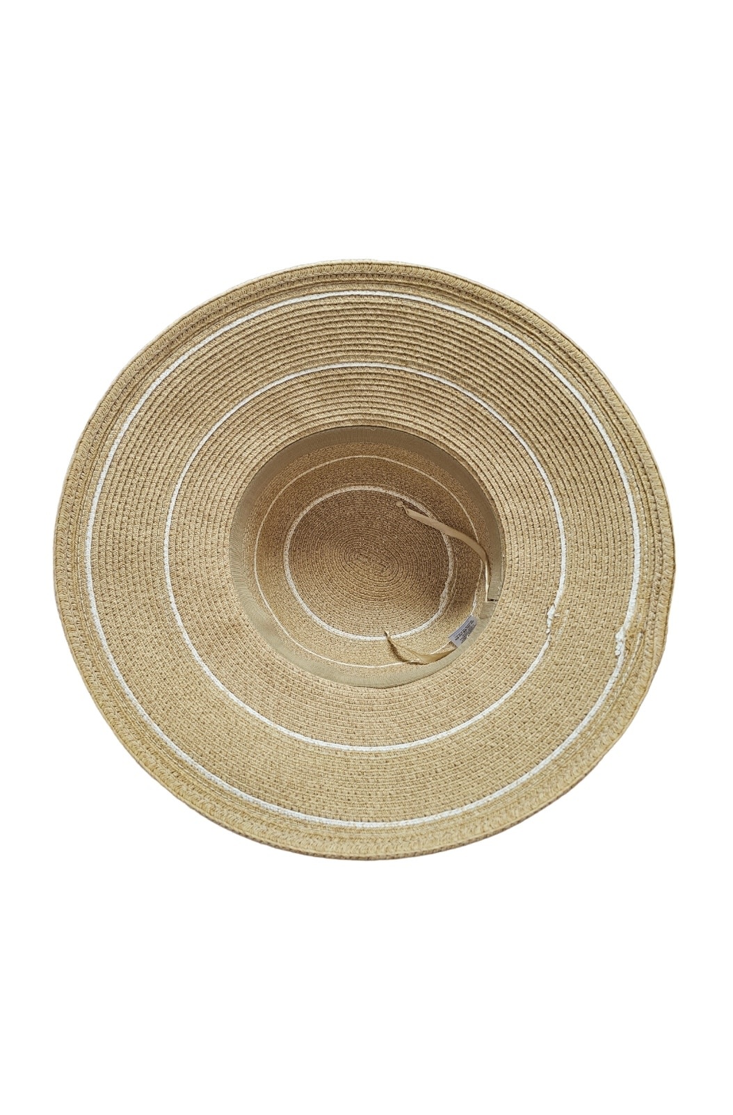 Sundaise Hats Leona Down Brim White Stripes Hat