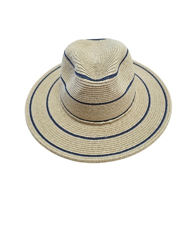 Sundaise Hats Fifi Panama with Navy Stripe