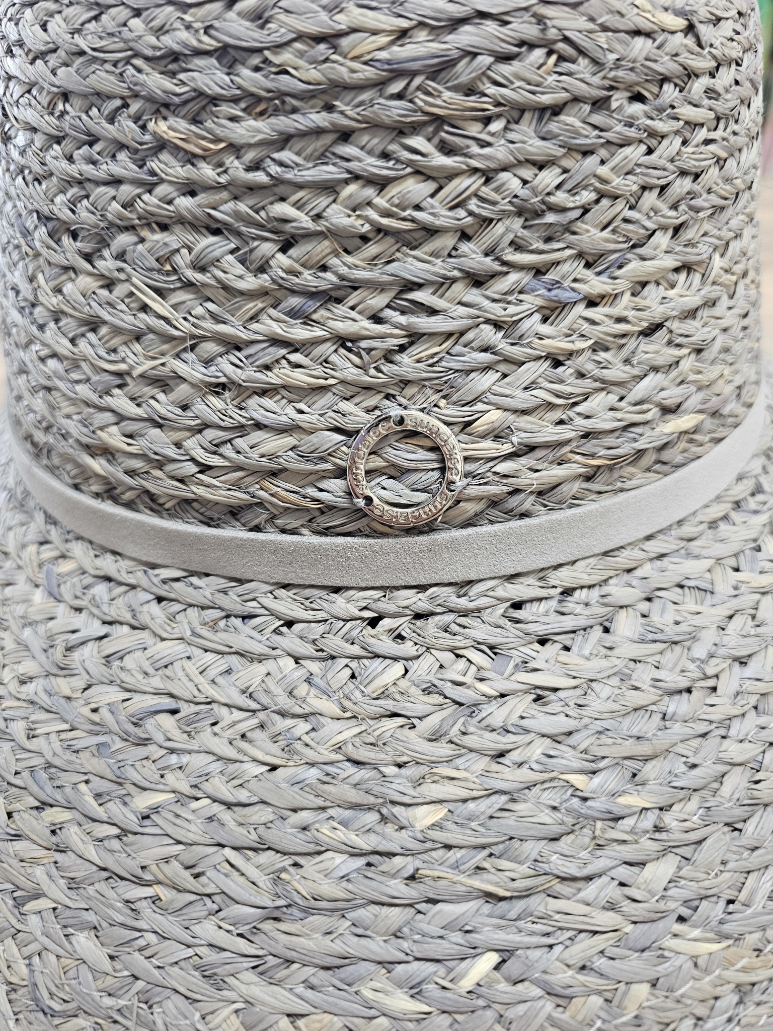 Sundaise Hats Sam Cloche Raffia Hat - Grey