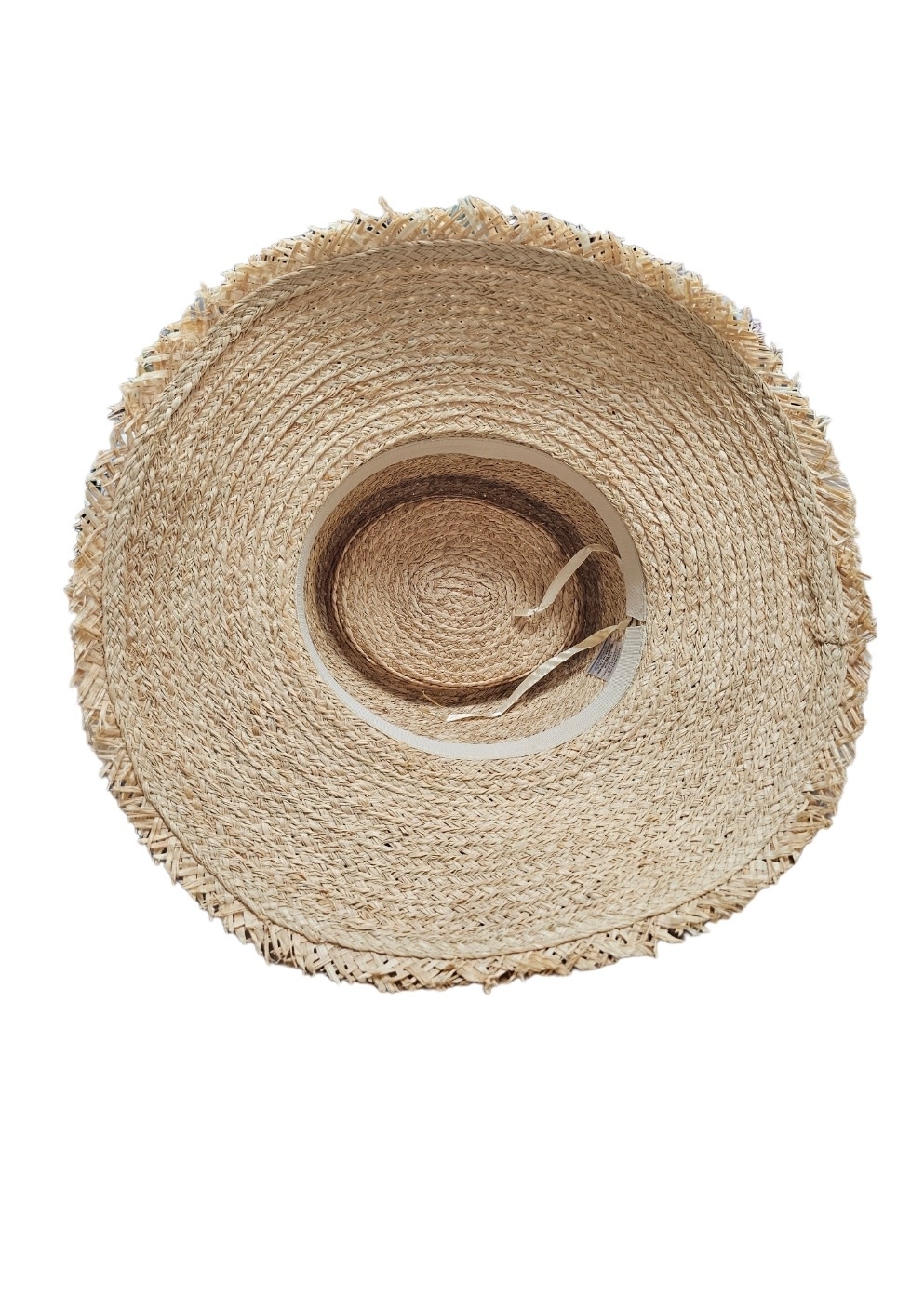 Sundaise Hats Peta Boater Raffia Hat with Navy Ribbon