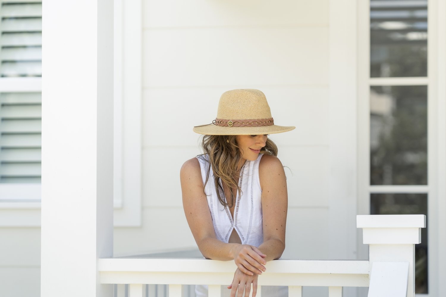 Sundaise Hats Hazel Panama Hat Caramel Braid