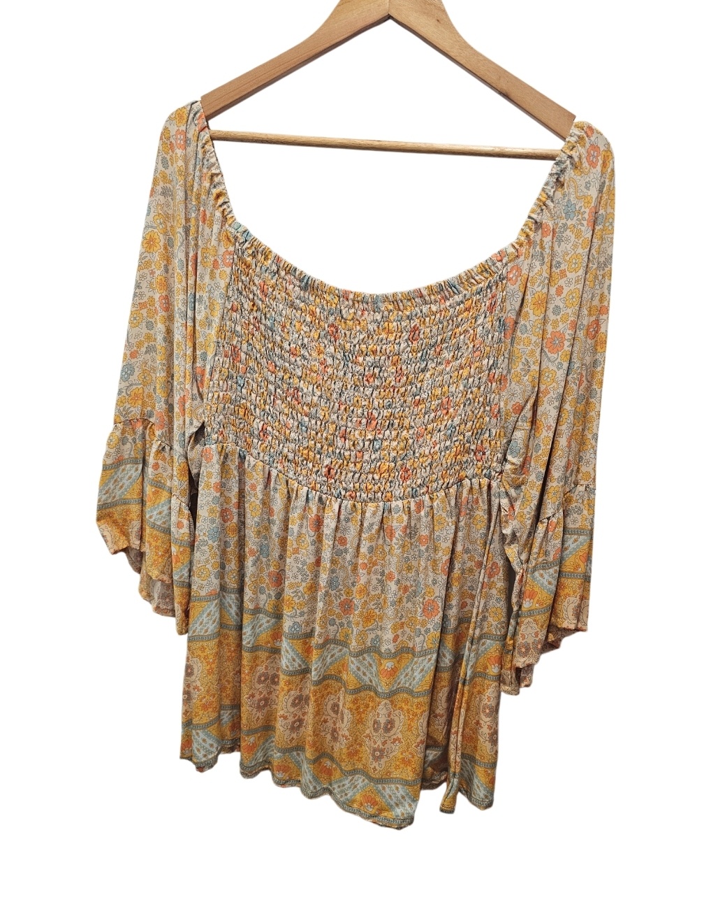 Savarna Tribe Yellow Boho Top