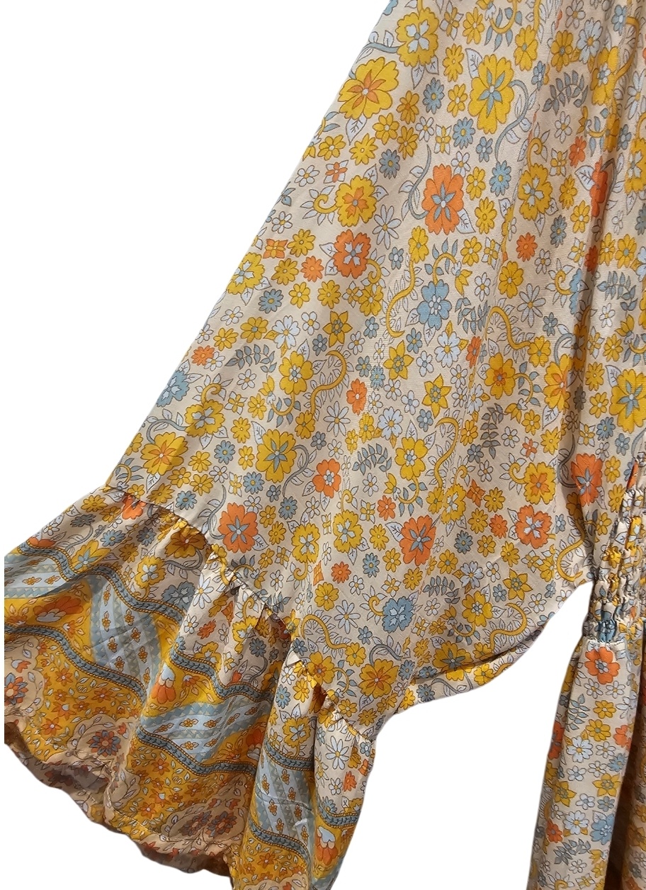 Savarna Tribe Yellow Boho Top