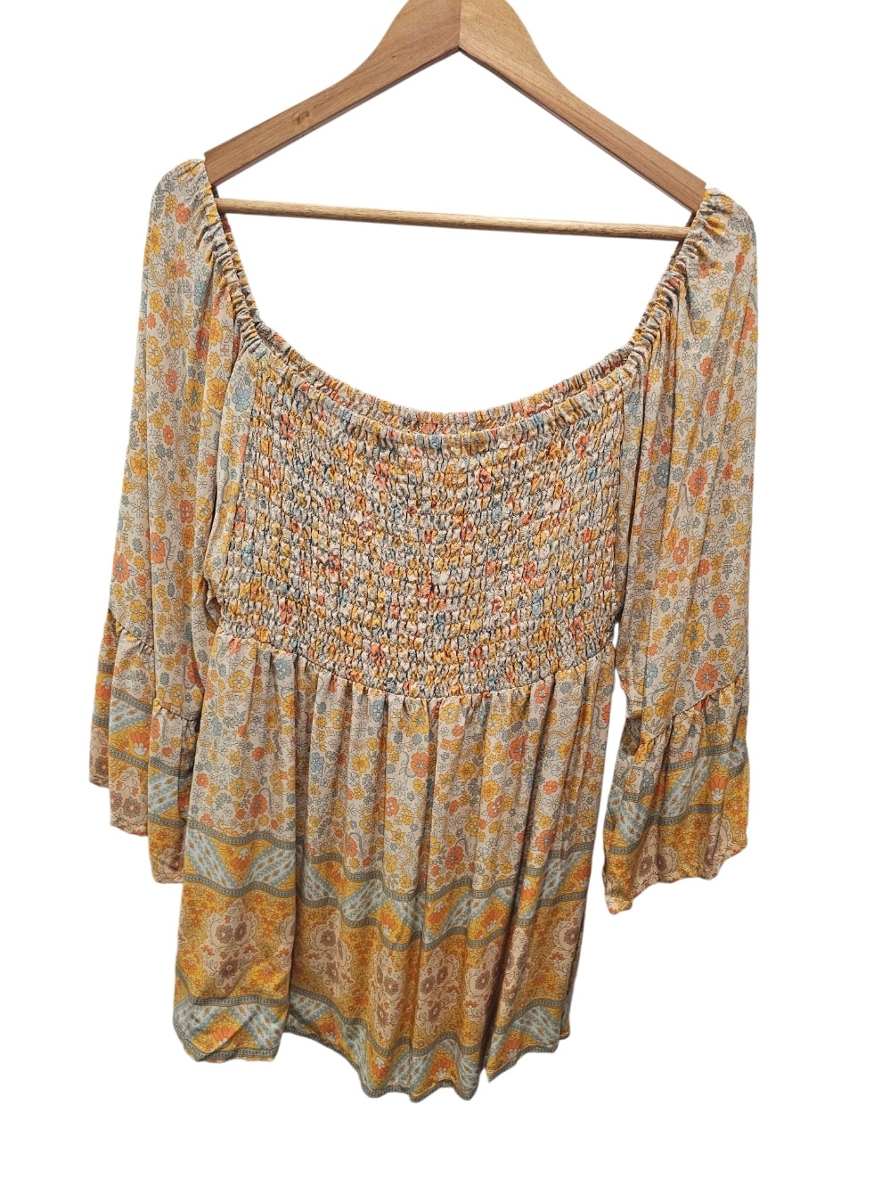Savarna Tribe Yellow Boho Top