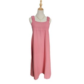 Savarna Tribe Lola Flamingo Pink Linen Dress - Size 16