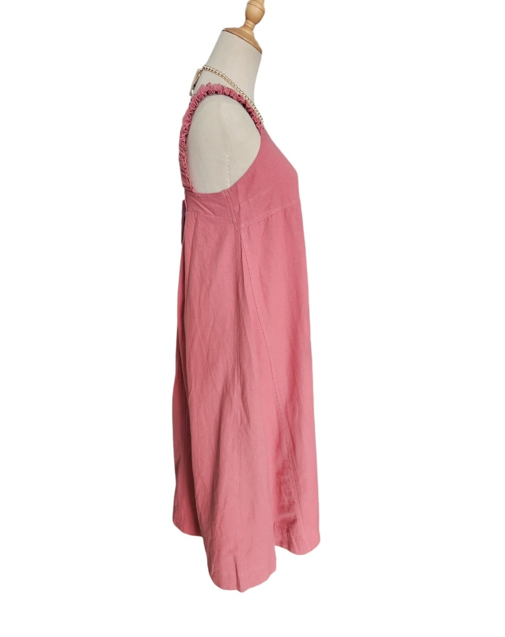 Savarna Tribe Lola Flamingo Pink Linen Dress