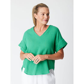 Cordelia St Bonded Scoop Emerald Top