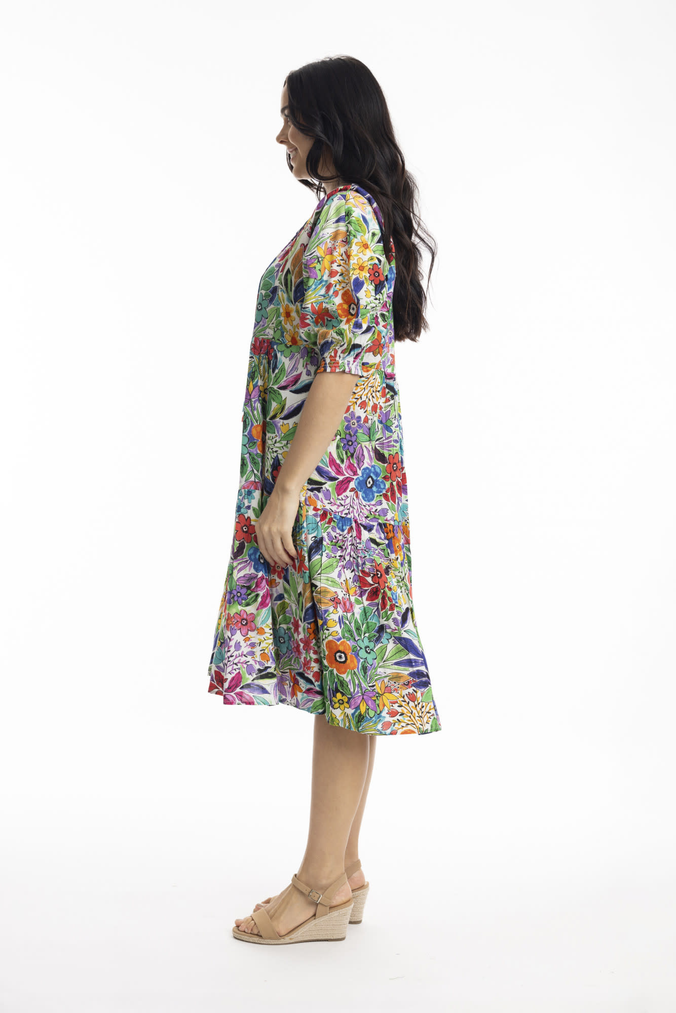 Orientique Australia Welwyn Puff Sleeve Bib Dress