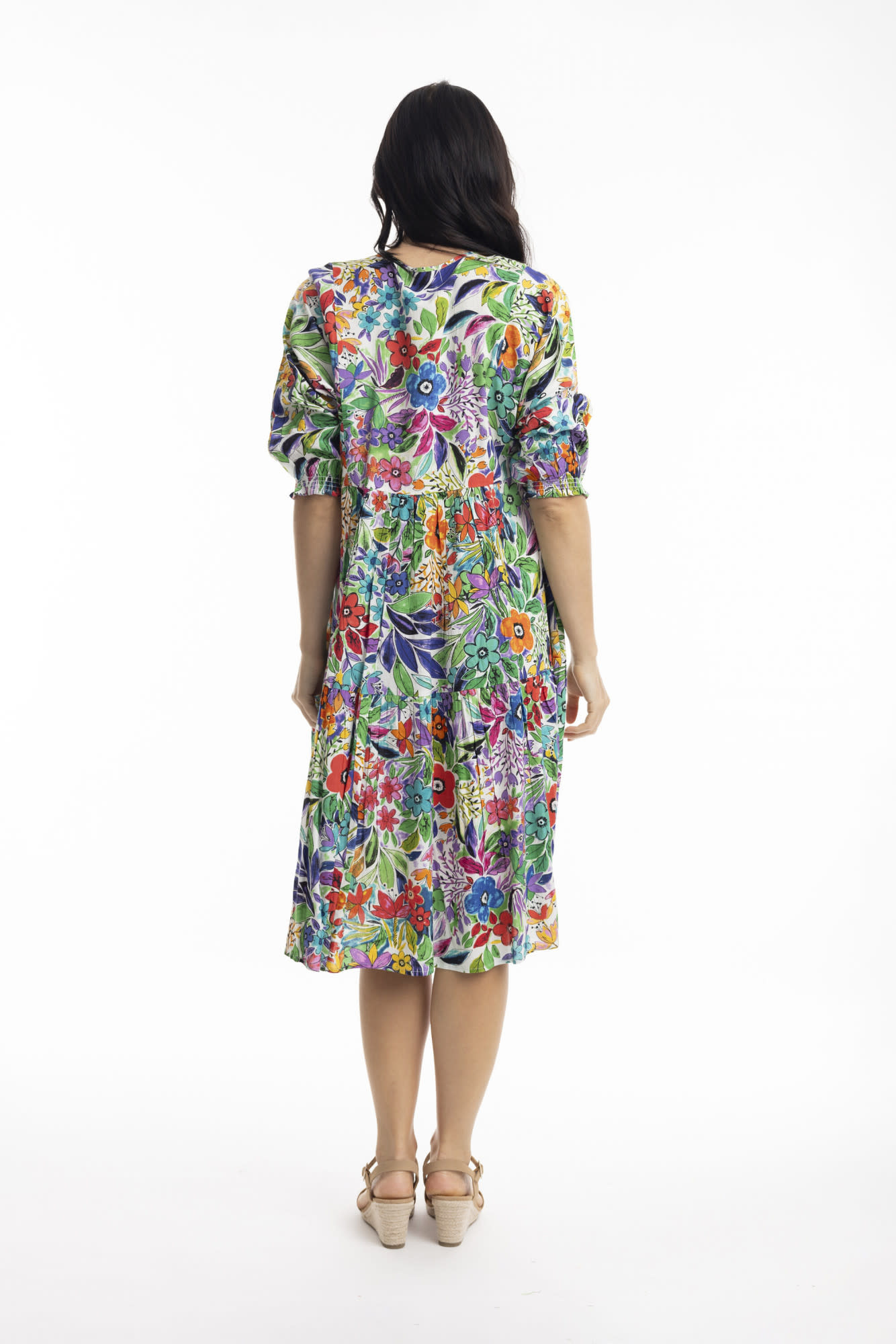 Orientique Australia Welwyn Puff Sleeve Bib Dress