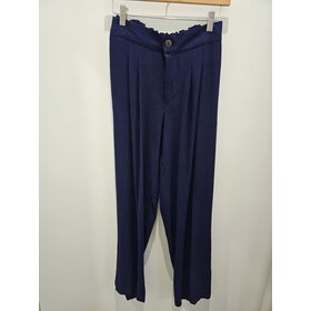 Savarna Tribe Flue Navy Linen Pants