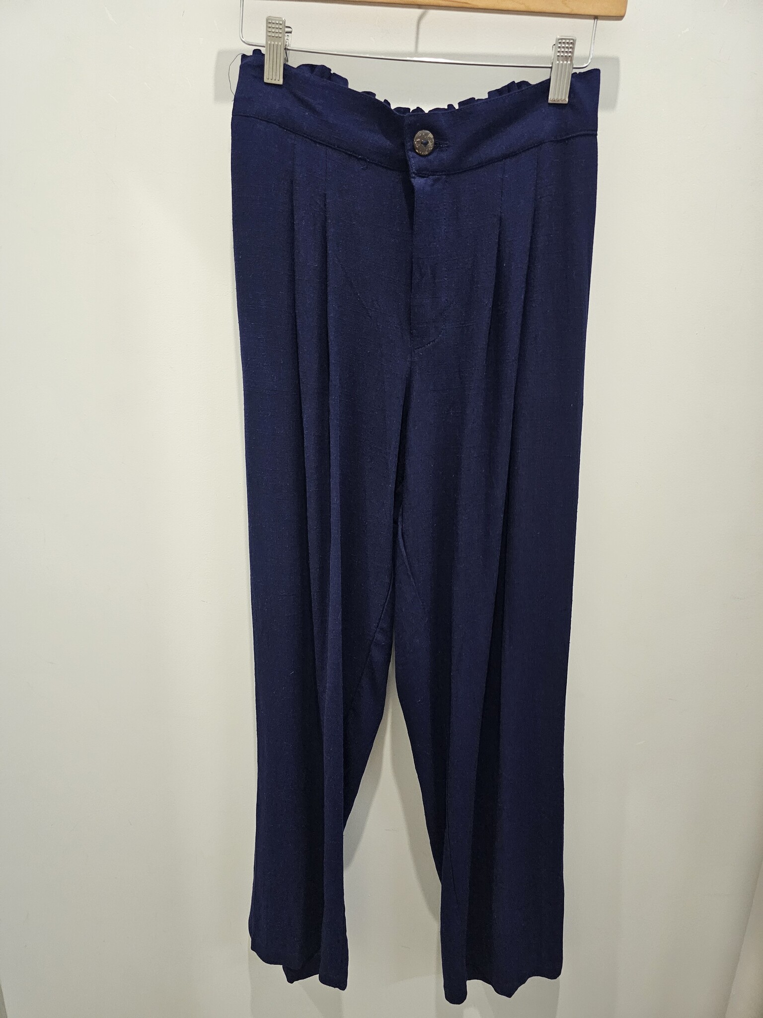 Savarna Tribe Flue Navy Linen Pants
