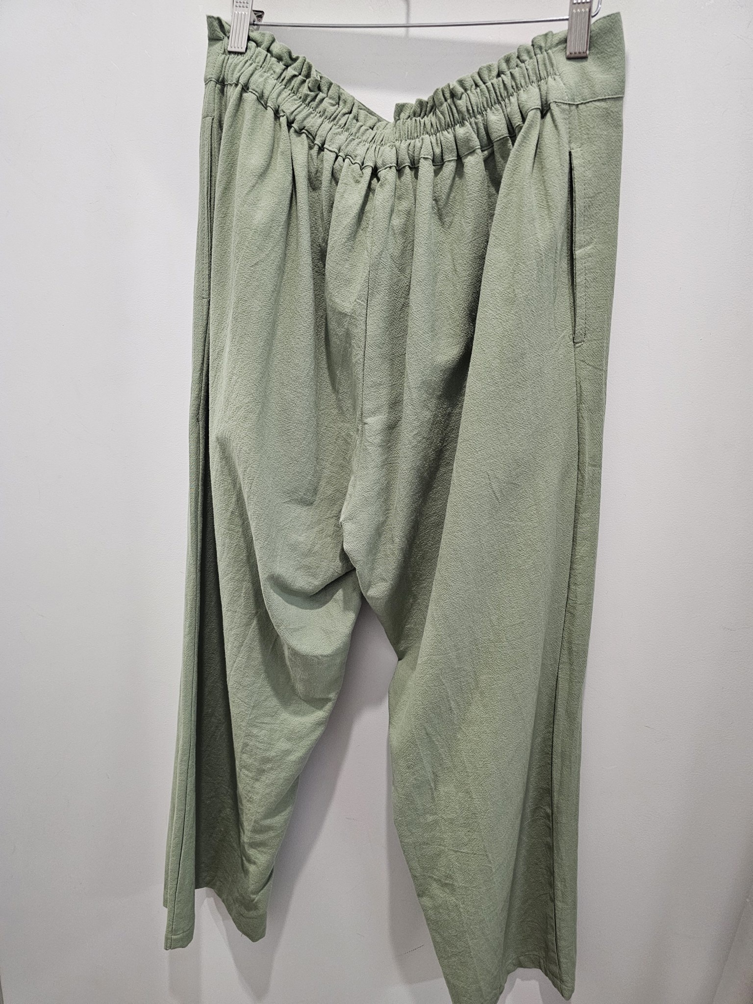 Savarna Tribe Flue Green Linen Pants